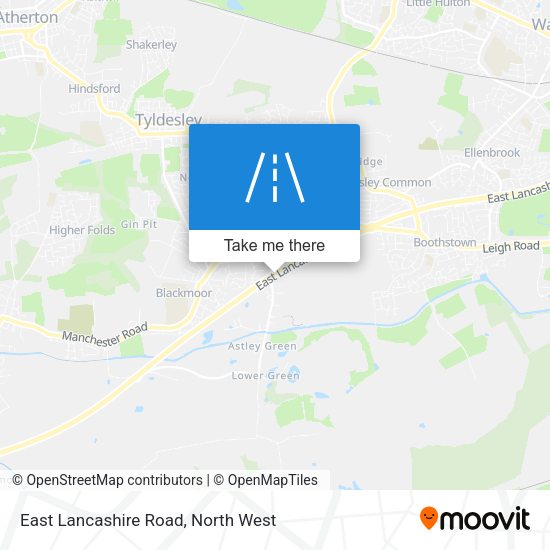 East Lancashire Road map