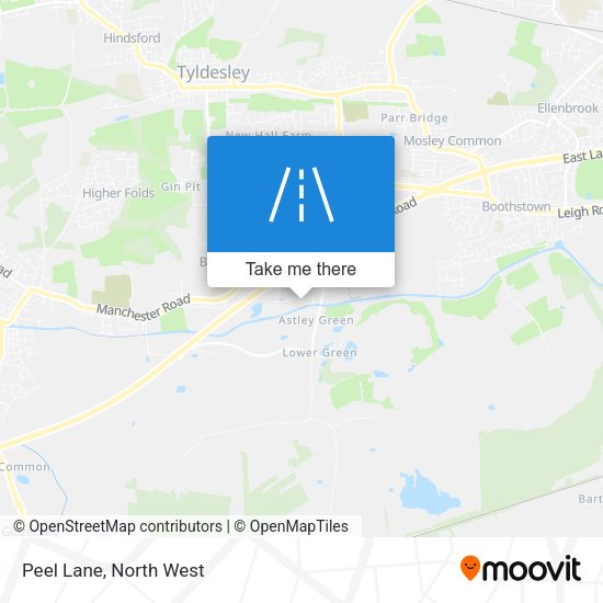 Peel Lane map