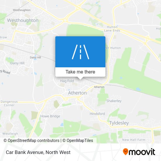 Car Bank Avenue map