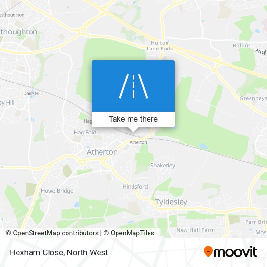 Hexham Close map