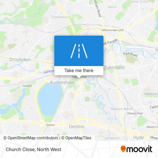Church Close map