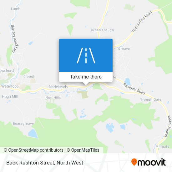 Back Rushton Street map