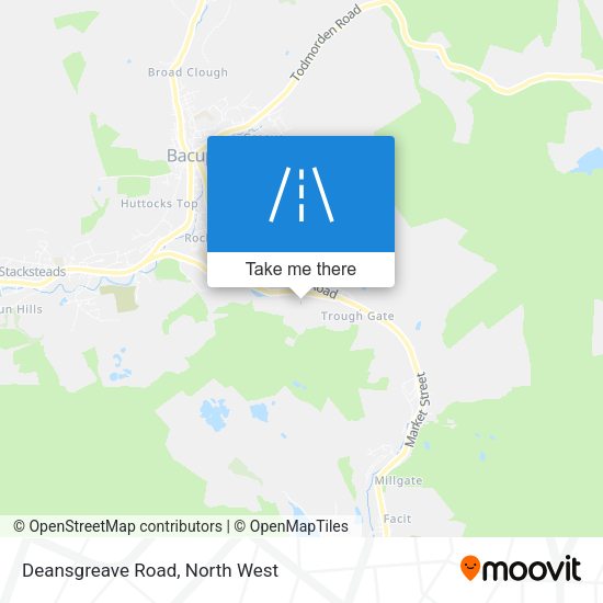 Deansgreave Road map