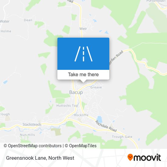 Greensnook Lane map