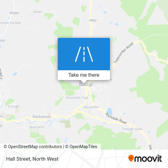Hall Street map