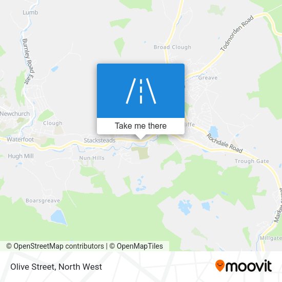 Olive Street map
