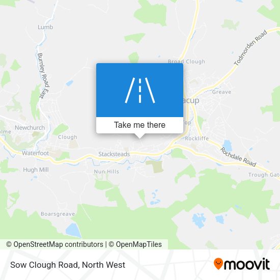 Sow Clough Road map