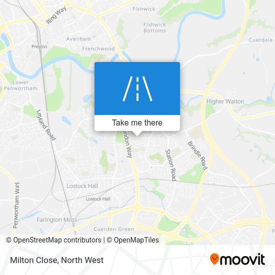 Milton Close map