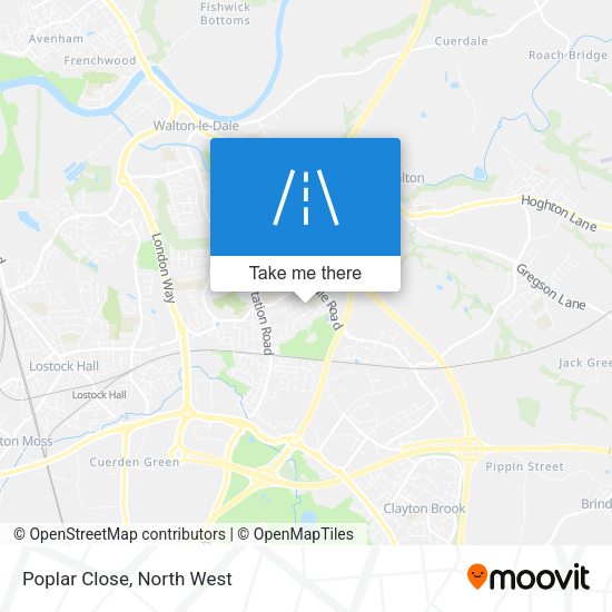 Poplar Close map