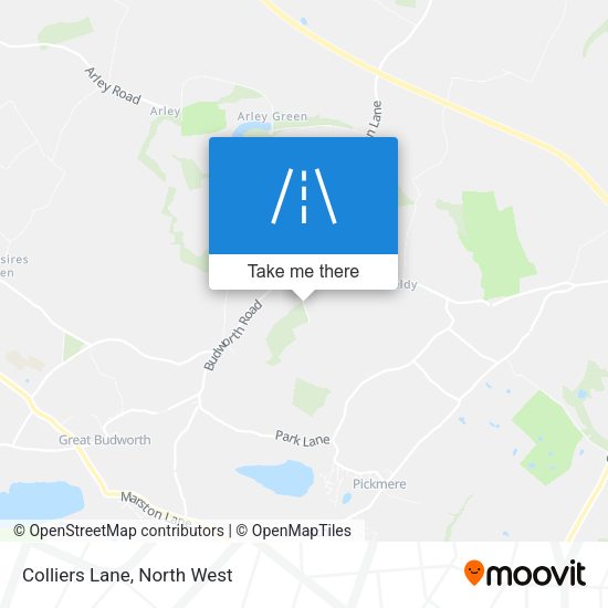 Colliers Lane map