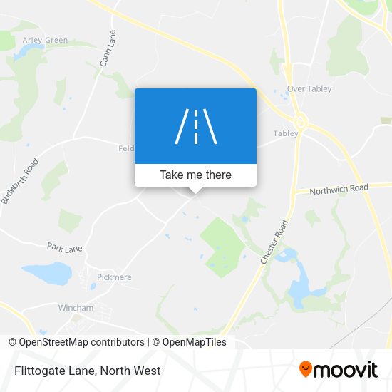 Flittogate Lane map