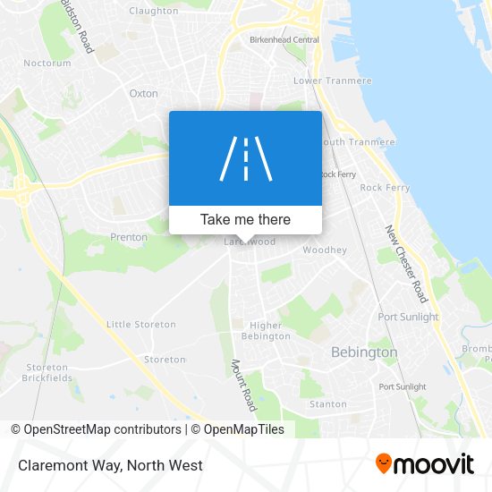 Claremont Way map
