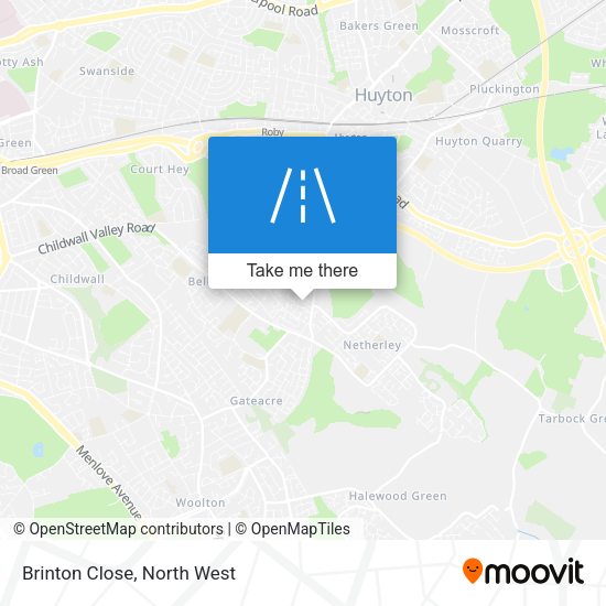 Brinton Close map