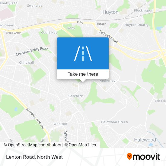 Lenton Road map