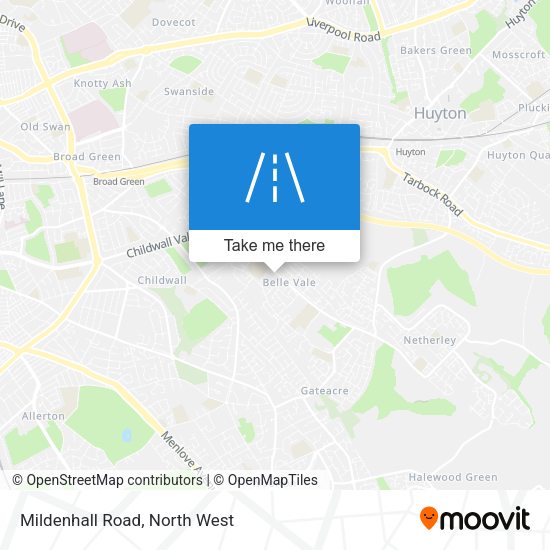 Mildenhall Road map