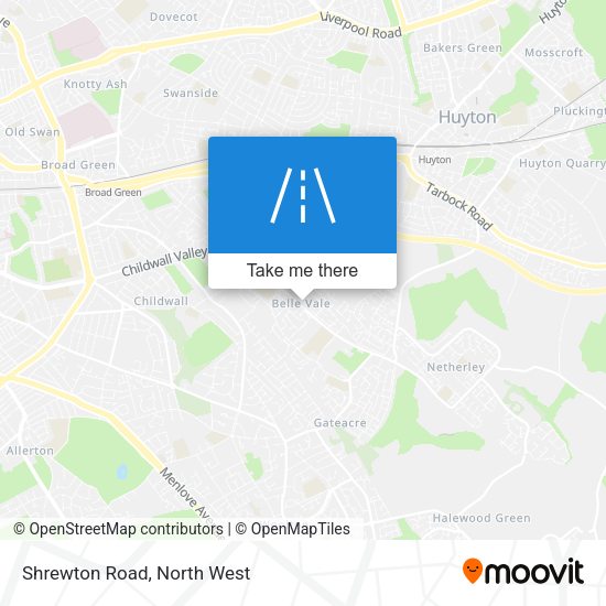 Shrewton Road map
