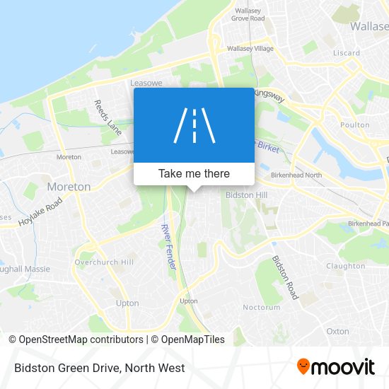 Bidston Green Drive map
