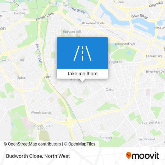 Budworth Close map
