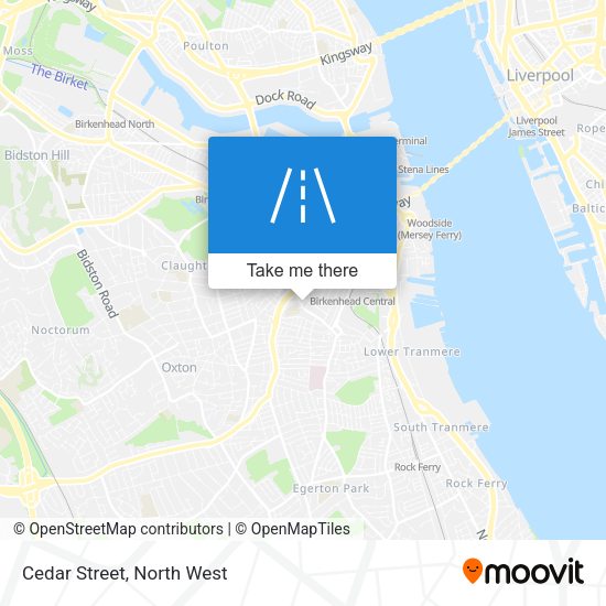 Cedar Street map