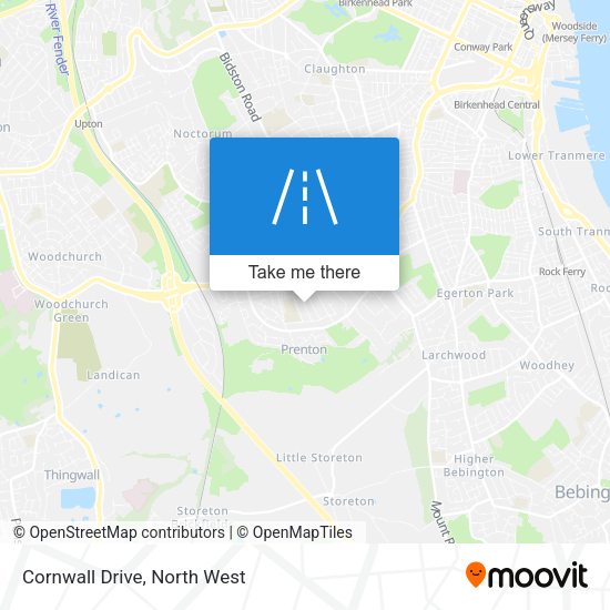 Cornwall Drive map