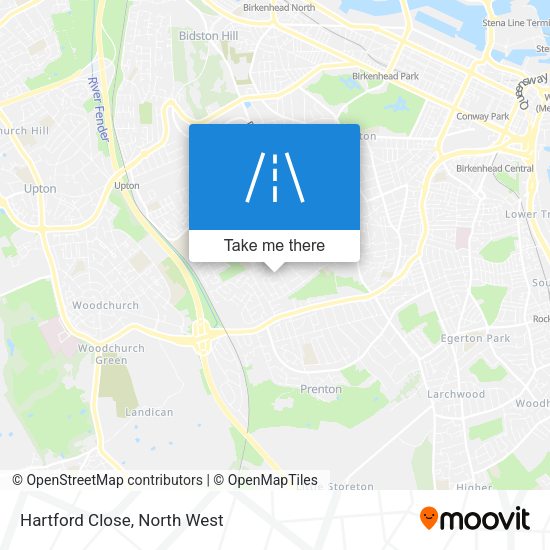 Hartford Close map
