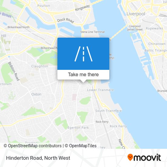 Hinderton Road map