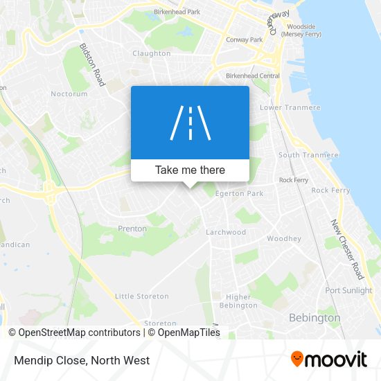 Mendip Close map