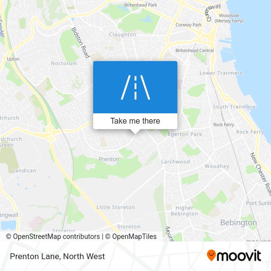 Prenton Lane map