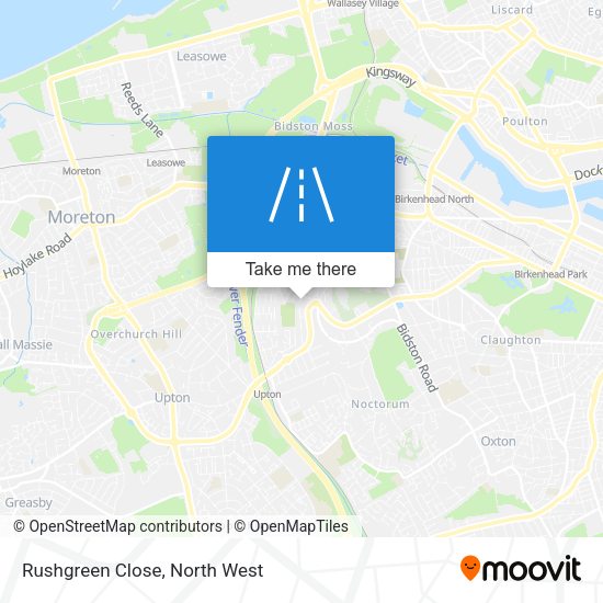 Rushgreen Close map
