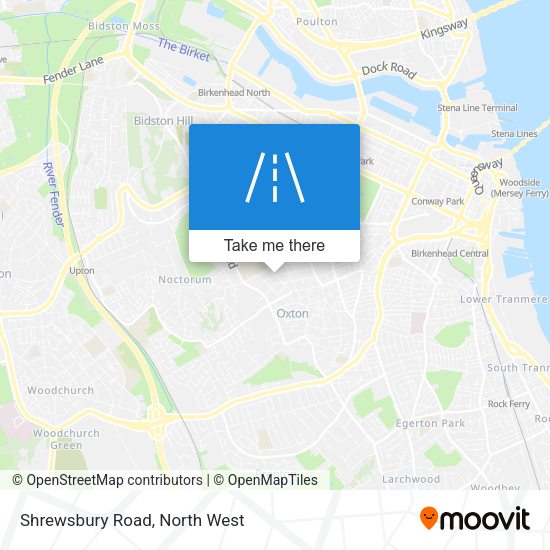 Shrewsbury Road map