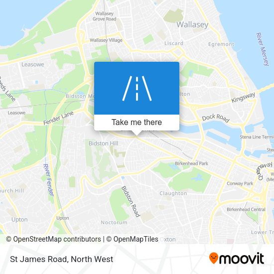 St James Road map