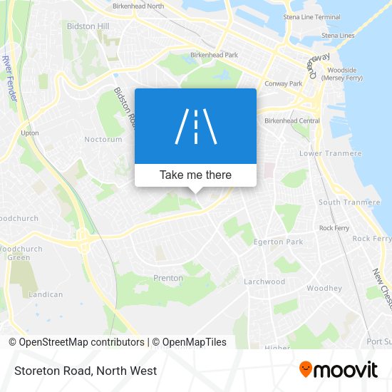 Storeton Road map
