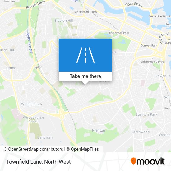 Townfield Lane map