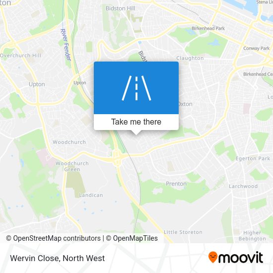 Wervin Close map