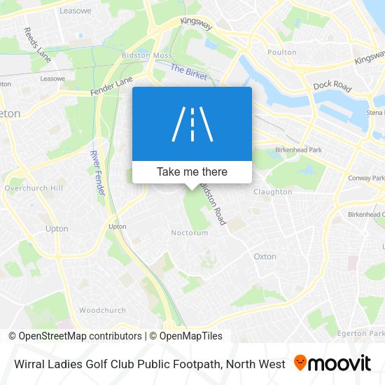 Wirral Ladies Golf Club Public Footpath map