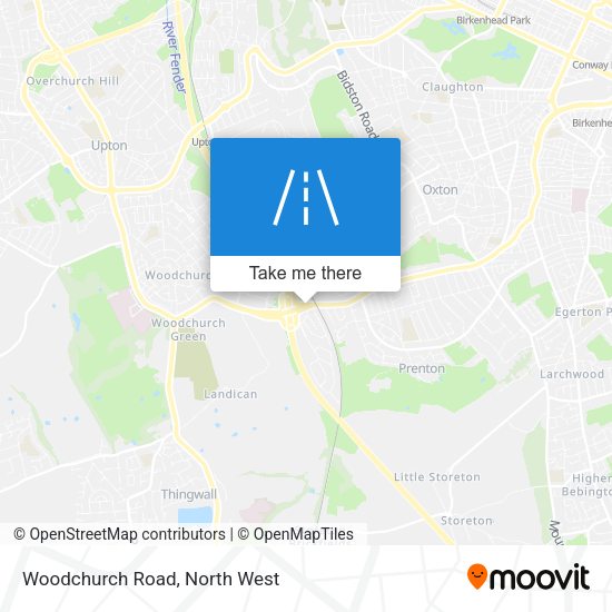 Woodchurch Road map