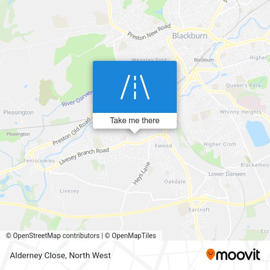 Alderney Close map
