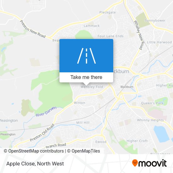 Apple Close map