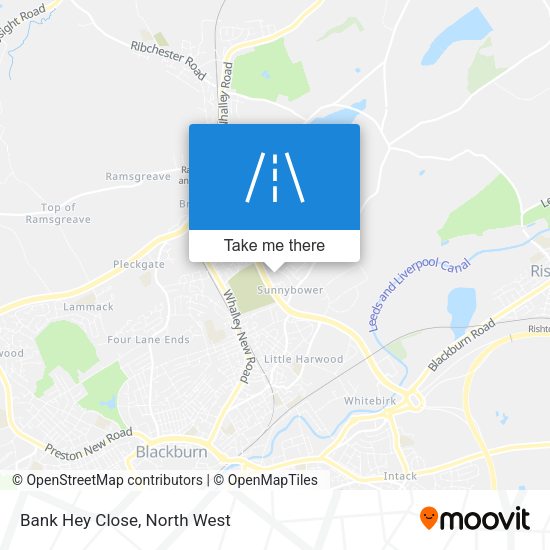 Bank Hey Close map