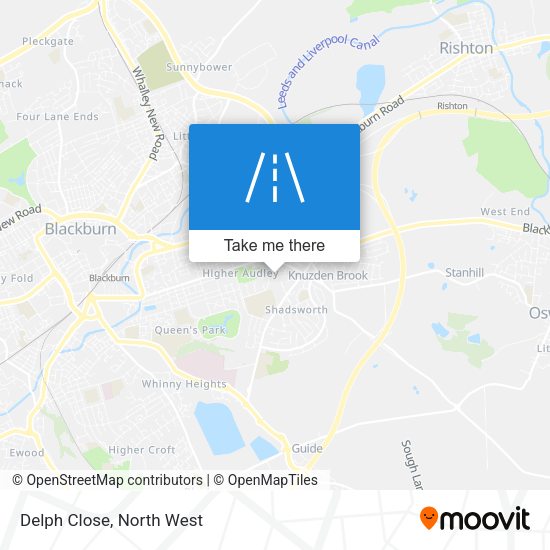 Delph Close map