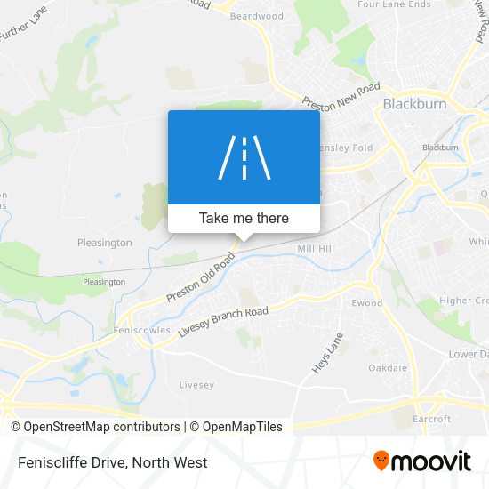 Feniscliffe Drive map