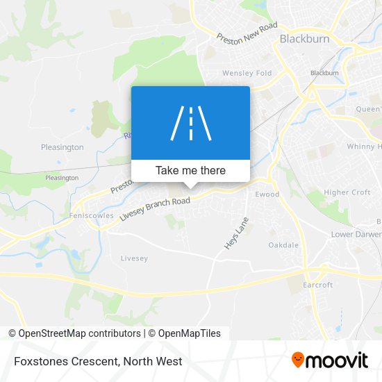 Foxstones Crescent map
