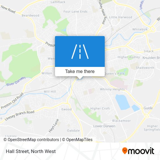 Hall Street map