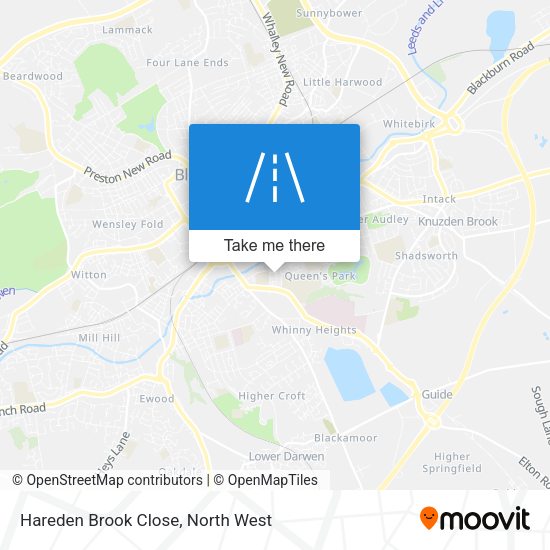 Hareden Brook Close map