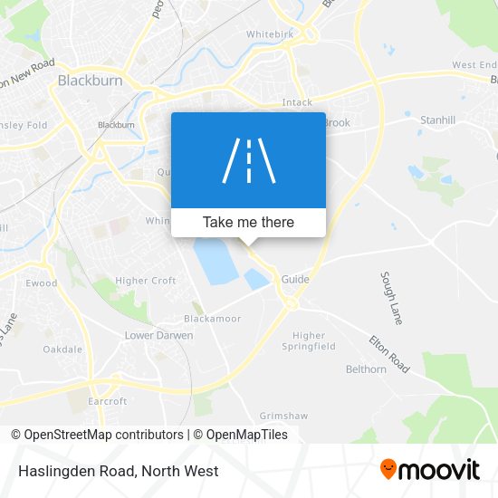 Haslingden Road map