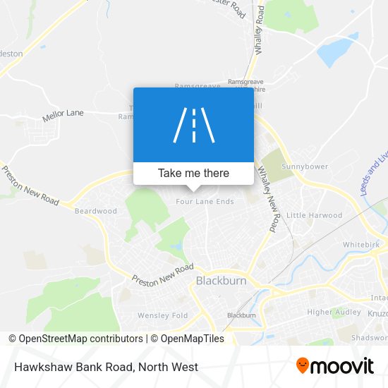 Hawkshaw Bank Road map