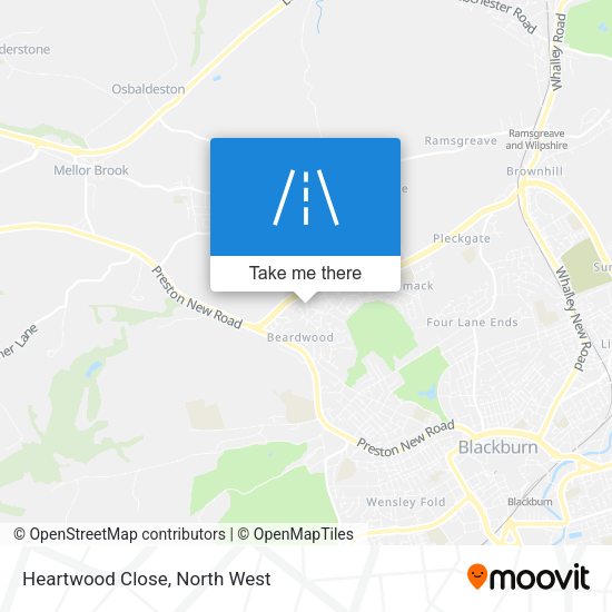 Heartwood Close map