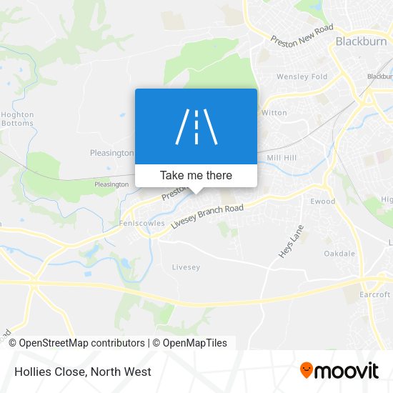 Hollies Close map