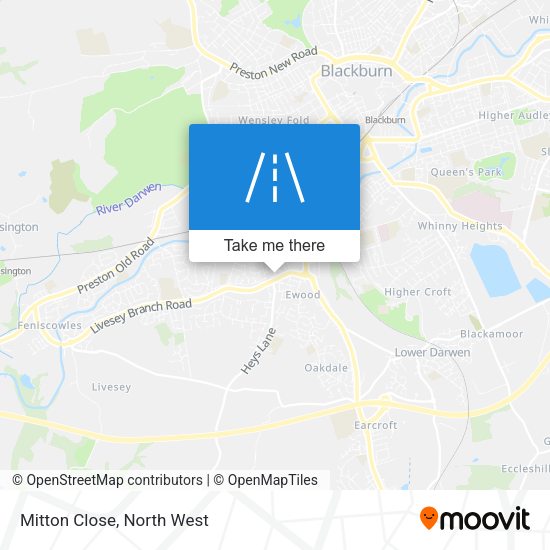 Mitton Close map
