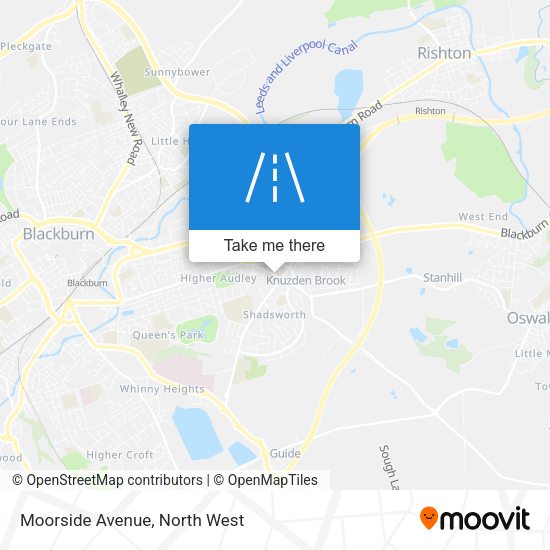 Moorside Avenue map